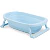 Hauck Vaschetta per Bagnetto Neonati Wash N Fold M - Vasca da Bagno Pieghevole fino a 16 kg, Tappo Termosensibile, 80x48x25 cm - Celeste