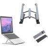 Guimey, Supporto PC Portatile, 6 Livelli di regolazione, Dispositivo di raffreddamento ergonomico compatibile con MacBook Air, Pro, Dell, 10-15.6,Stabile Riser per PC (Nero)