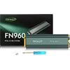 Fikwot FN960 4TB M.2 2280 PCIe Gen4 x4 NVMe 1.4 Unità interna a stato solido con dissipatore di calore - Velocità fino a 5000MB/s, Cache SLC dinamica, SSD Interno PS5 Compatibile