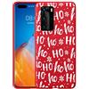 Yoedge Natale Cover compatibile con Huawei P20 Lite 5,84, Custodia in Silicone Ultra Sottile Rosso con Cartoon Natalizie Disegni, Morbida Antiurto Protettiva Case per Huawei P20 Lite, Babbo Natale 4