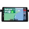 YUNTX Android 12 2 Din Radio con navigazione per BMW E46/M3/3 series(1998-2007): [Integrato CarPlay/Android Auto/DSP/GPS]-IPS 2.5D 9"Touch screen-DAB/Bluetooth 5.0/WiFi/Controllo del volante/USB