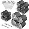 shynek Set di bigodini e bigodini autoaderenti, 24 pezzi con 3 misure (4 Jumbo, 4 grandi, 4 medie) e 12 clip per capelli lunghi, corti, spessi e fini