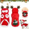 BUKYCAT Cappotto Cane Natale per Cani, Costume Natalizio per Cani, Vestito Natalizio per Animali, Vestiti Gatto Natale, Cane Babbo Natale Vestiti per Teddy, Poodle, Chihuahua, Yorkshire, Terrier e Gatti (M)