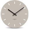 Cander Berlin MNU 2530 P - Orologio da parete silenzioso, senza ticchettio, analogico, cucina, soggiorno, moderno, vintage, grigio caldo, MDF