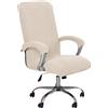 Catime Coprisedia da Ufficio Computer, Elasticizzato Coprisedili Rimovibile, Fodera per Sedia Universale Protettiva, Rivestimento per Sedia da Gioco, Coprisedia da Girevole Lavabile per Sedia (beige)