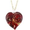 Venetiaurum - Collana Lunga con Pendente a Cuore in Vetro Originale di Murano e Argento 925 - Gioiello made in Italy certificato