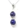 ThurColas Collana da donna con pendente in perle di Lapislazzuli blu e perline tibetane