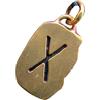 Kiss of Leather Ciondolo rune Gebo in bronzo n. 93, Bronzo