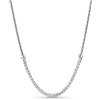 Amberta Lumini Collana Tennis per Donna in Argento Sterling 925 con Zirconi da 2.4 mm: Collana Girocollo con Zirconi in Argento