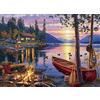 Bweissth 1000 puzzle per adulti e adolescenti al tramonto sul lago, per alleviare lo stress, con poster in formato completo, 1000 pezzi puzzle per bambini e educazione