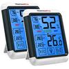 ThermoPro TP55 2 Pezzi Termometro Igrometro Digitale da Interno per Casa Misuratore di umidità e Temperatura da Ambiente Termoigrometro Professionale con Schermo Touchscreen e Retroilluminazione