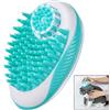 iwobi Spazzola per Massaggi per Cani,Spazzola da Bagno per Animali Domestici,Spazzola Morbida in Silicone con Shampoo Dispenser Doccia