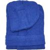 Generico Accappatoio in Spugna 100 Cotone con Cappuccio Accappatoio Uomo e Donna 450 grammi colore Blu Taglia L
