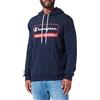 Champion Legacy Graphic Shop Authentic - Powerblend Fleece Felpa con Cappuccio, Blu Marino, S Uomo FW23