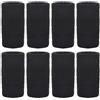 HFDONGL 8 Pezzi Polsino Sportivo Polsini Palestra Elastiche Polsini Spugna Assorbenti Polsiera Tennis Sport Sweatband Polsino per Tennis Basket Calcio Corsa Ginnastica (Nero)