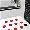 AnTina TAPES 10 adesivi antiscivolo per docce e vasche da bagno, colorati, classe C DIN 51097, autoadesivi (rosso)