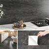Livelynine Piastrelle Adesive Cucina Grigio Antracite Adesivi per Piastrelle Bagno Marmo Grigio Scuro Mattonelle Adesive Cucina per Muro 60x30cm Impermeabile Piastrelle Adesive Pavimento, 4 Piastrelle