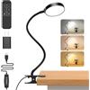 Lampada con Pinza, Luce con Pinza USB, LED Lampada Lettura Letto la Cura  Degli Occhi, Lampada Scrivania con Timer, Lampade da Letto per Lavoro, Letto,  Tavolo (telecomando) : : Illuminazione