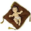 DONREGALOWEB Figura di bambino Dio intonaco Sdraiato su un Mantello Bianco 19x12x30 cm