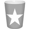 GEDALABELS infinite by GEDA LABELS (INFKH) 13979 Tazza in Porcellana Stella Grande, a Forma di V, Circa 300 ML, Grigio, 8,5 x 10 cm