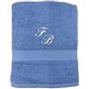 Cieffepi Home Collections SOLO MIO BASIC Telo Bagno Doccia Personalizzato in spugna di puro cotone (Celeste)