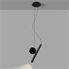 Mjsdjof Faretto a sospensione da lettura sul comodino, lampada a sospensione a soffitto con flauto per camera da letto creativa, apparecchio di illuminazione a 3 colori a LED da 3 W, lampadari decorativi ad a