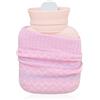 PFLYPF Borsa dell'Acqua Calda 320 ml Con Maniche a Maglia in Silicone - Mini Formato per Alleviare il Dolore Fisiologico di Donne, Collo, Mani e Piedi Caldi