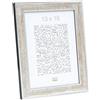 Deknudt Frames Deknudt S40JE9_13,0x18,0 - Cornice portafoto in Legno con Finitura Effetto craquelé, Colore: Argento/Nero