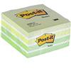Post-it Cubo di Foglietti Adesivi, 450 Fogli, 76 x 76 mm, Verdi, Bianchi | per Promemoria, Pianificazione e Studio; Aderiscono e si Rimuovono senza Residui, Ideali per Organizzare e Annotare Idee