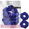 Basic Sense Set di 2 elastici per capelli, grandi dimensioni, in velluto, per chignon e coda di cavallo, per donne, ragazze e bambine, colore blu reale