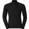 Odlo Intimo termico da uomo Active Warm I Maglia termica a maniche lunghe I Intimo termico da sci I Maglia termica a maniche lunghe con collo e mezza zip I Uomo