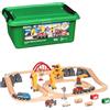 BRIO World - Set Deluxe Ferrovia e Trasporto Merci, Set Costruzioni Trenino in Legno da 54 Pezzi, Giocattolo per Bambino e Bambina 3+ Anni,