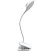 Bel Air Home - Lampada da scrivania CLIP LED alimentata a batteria 5W con 3 temperature di luce 3000K, 4000K, 6500K in finitura bianca