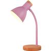 BEL AIR HOME - Lampada Flexo ARGOS E-27 - Legno Nero | Illuminazione Studio, Lavoro, Lettura | Braccio Flessibile | Perfetta per Studenti, Professionisti (LAMPADINA NON INCLUSA) (ROSA)