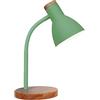 BEL AIR HOME - Lampada Flexo ARGOS E-27, Legno Nero | Illuminazione Studio, Lavoro, Lettura | Braccio Flessibile | Perfetta per Studenti, Professionisti (LAMPADINA NON INCLUSA) (VERDE)