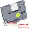 CASSETTA NASTRO LAMINATO COMPATIBILE BROTHER TZE-232 12mm x 8m ROSSO SU BIANCO PER ETICHETTATRICE P-TOUCH