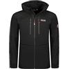 Geographical Norway Timmex Men - Softshell Uomo Impermeabile Con Cappuccio - Abbigliamento Giacca Vento Tattica Outdoor - Escursionismo - Trekking Autunno Invernale Primavera (Nero L)