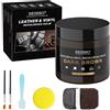SEISSO Kit Riparazione Pelle Auto, Ripara Pelle Divano, Stucco per Pelle, Riparare i Sedili delle Auto, i Divani, i Cappotti, Le Scarpe, Le Crepe e i Graffi sulla Pelle, Colori: Marrone