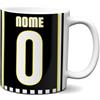Fashion Graphic Tazza personalizzata in ceramica tifosi ultras squadra personalizza la tazza mug con nome e numero tifosi ultras squadra del cuore tifoso (Bianconero)