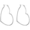 PURELEI Orecchini Big Love (oro, argento, oro rosa), impermeabili, a forma di cuore, in acciaio inox, regalo per donne, 44,5 x 42 mm, Acciaio inossidabile
