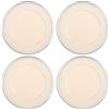 com-four® 4x sottopiatti vintage bianco crema con bordo a motivo - piattini riutilizzabili - decorazioni da tavola per matrimoni e altre occasioni - Ø 33 cm