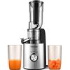 AMZCHEF Estrattore Frutta e Verdura con 2 Filtri Brevettati - 250W Estrattore a Freddo - Estrattori di Succhi Ampio Scivolo 85MM Senza BPA, Base Stabile, Masticazione Inversa - Nero