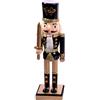 Ciao Schiaccianoci Natale Soldatino con spada (24cm) in legno glitterato, nero/oro