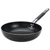 Baldassare Agnelli Pentole Agnelli ALSC111BSSPIC36 Alblack Padella Svasata Alta, in Alluminio, Spessore 3 mm, Fondo Induzione da 8 mm, con Manico Tubolare in Acciaio Inossidabile "Cool", 36 cm, Nero