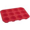 Dr. Oetker Stampo per muffin, 12 tazze, 34 x 26 x 3 cm, Flexible Love, silicone per muffin, stampo in silicone platinico di alta qualità, stampo con proprietà antiaderenti (colore: rosso), quantità: 1