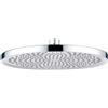 YUANNY Soffione Doccia a Pioggia 26cm x 26cm - Docce Fisse con Getti In Silicone Anticalcare ad Alta Pressione - Rotondo Testa Doccia Regolabile 360° - 10 Pollici - Cromo