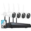 Reolink 4K Kit Videosorveglianza Wi-Fi 6, Doppia Banda 2,4/5 GHz, Rilevamento di Uomo/Veicolo, Visione Notturna a Colori, Audio a 2 Vie, 4x Telecamera Wi-Fi Esterno + NVR WiFi 12CH 2TB, RLK12-800WB4