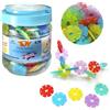 Smart-Planet 400 fiori glitterati in latta, fiocchi di neve da inserire 3,3 cm giocattolo Montessori giocattolo apprendimento blocchi da costruzione per bambini dai 3 anni in su