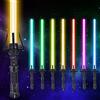 OSDUE Lightsaber RGB a 7 Colori Modificabili, 2024 New 2in1 Spada Laser, Soundfont di Battaglia di Film Simulati, Lightsaber Light Up Toy per Adulti/Adolescenti, Manico Lunghezza Regolabile