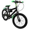 Esyogen Mountain bike da uomo e da donna, 20 pollici, freno a doppio disco in acciaio al carbonio, telaio rigido, verde, portata: 85 kg
